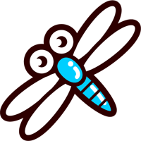 トンボのイラスト/青