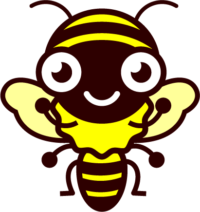 かわいいミツバチのイラスト