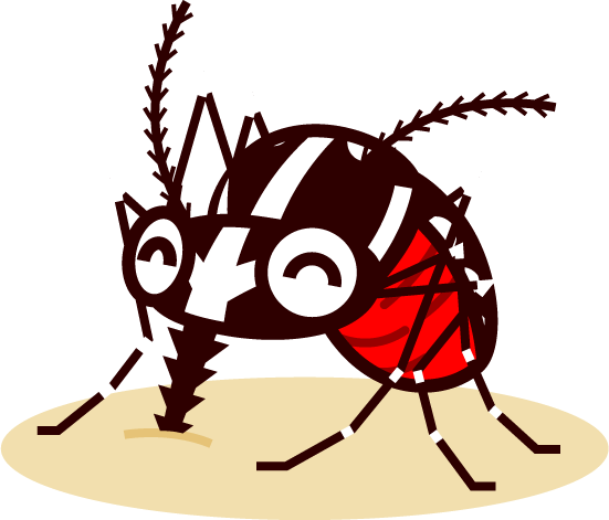 蚊のイラスト/血を吸う