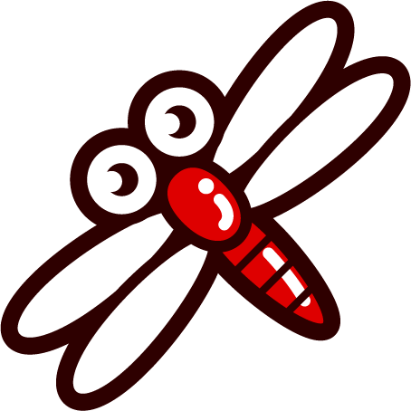 トンボのイラスト/赤