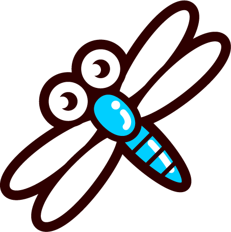 トンボのイラスト/青