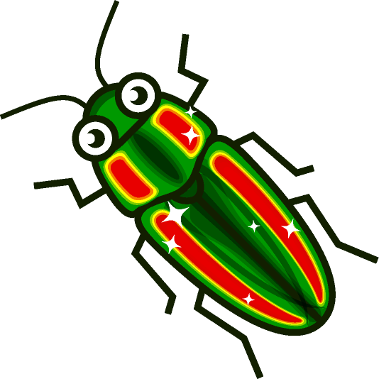 タマムシのイラスト