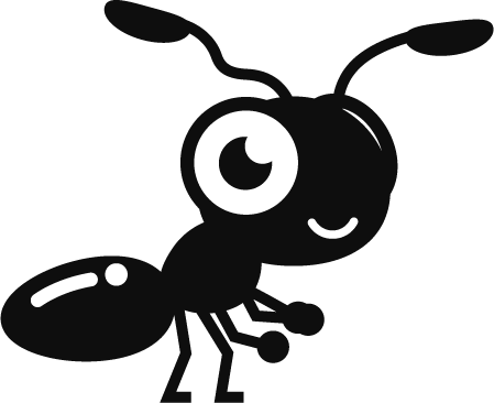 アリのイラスト/グレースケール