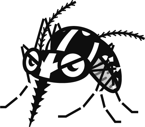 蚊のイラスト/グレースケール