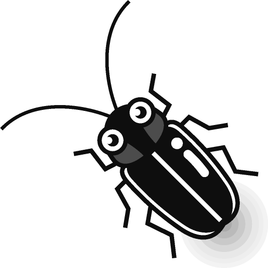 ヘイケボタルのイラスト/グレースケール