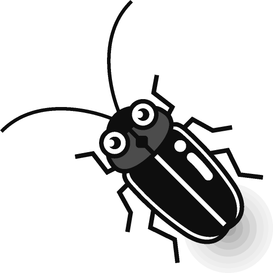 ゲンジボタルのイラスト/グレースケール