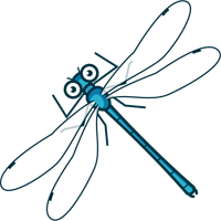 オオアオイトトンボのイラスト