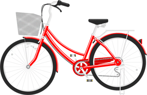 自転車イラスト/赤色