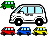 自動車のイラスト/エスティマ