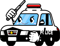 パトカーのイラスト/警棒