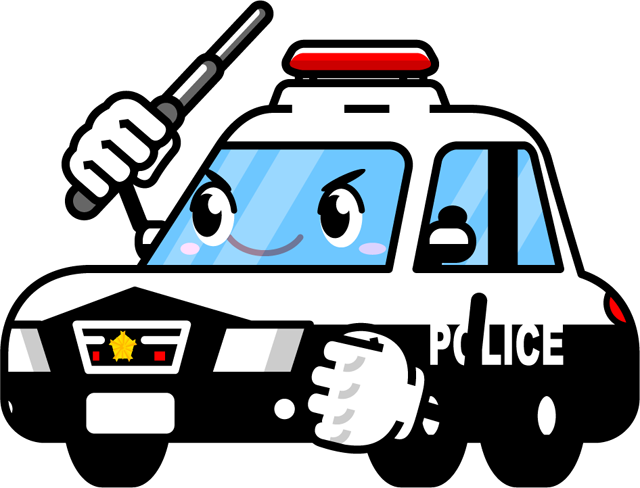 パトカーのイラスト/警棒