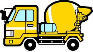 ミキサー車のイラスト