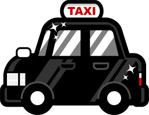 タクシーのイラスト/黒