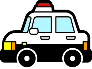 パトカーのイラスト/警らパトロールカー