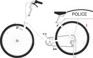 警ら自転車のイラスト/警察