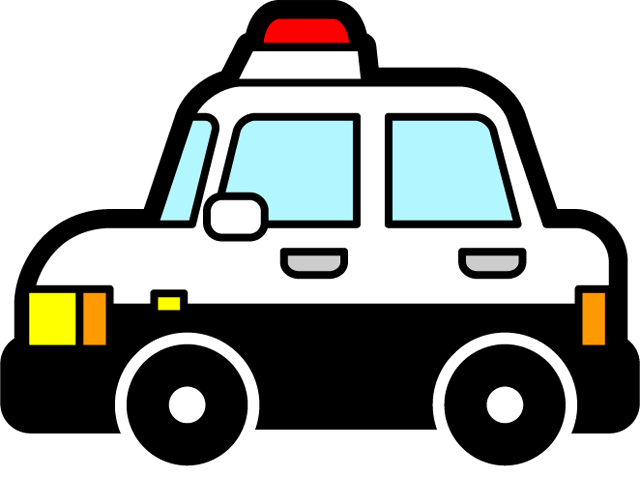 パトカーのイラスト/警らパトロールカー