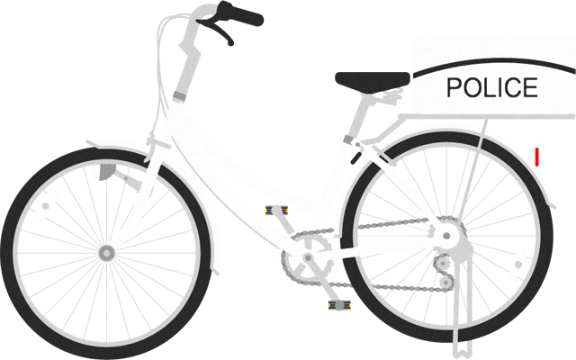警ら自転車のイラスト/警察