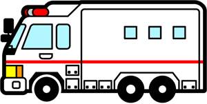 超大型救急車のイラスト/スーパーアンピュランス