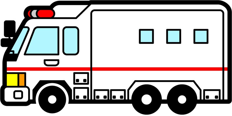 超大型救急車のイラスト/スーパーアンピュランス