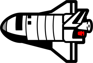 スペースシャトルのイラスト/単純