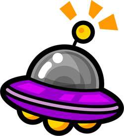 UFOのイラスト/未確認飛行物体