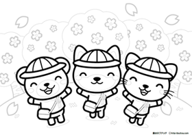 入園の塗り絵（動物）