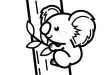 コアラの塗り絵