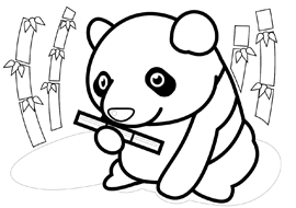 パンダの塗り絵