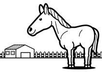 馬の塗り絵