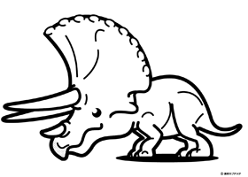 トリケラトプスの塗り絵