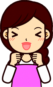 ピンクのエプロンをした保育士イラスト/テンションUP