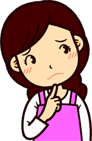 ピンクのエプロンをしたガッツポーズする保育士イラスト/思案中