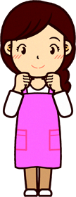 ガッツポーズしている保育士イラスト/女性