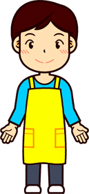 ガッツポーズしている保育士イラスト/男性