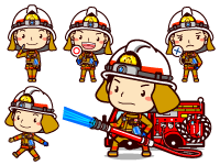 消防士のイラスト