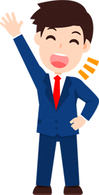 ビジネスイラスト/男性_こんにちは