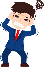 ビジネスイラスト/男性_苦悩する
