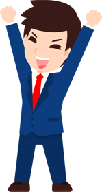 ビジネスイラスト/男性_おーーーっ
