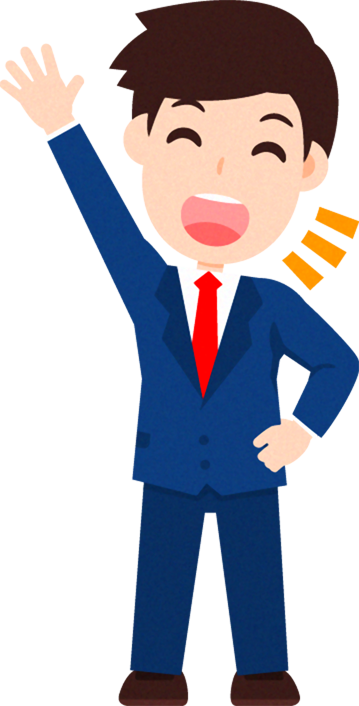 ビジネスイラスト/男性_こんにちは