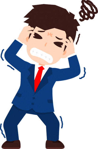 ビジネスイラスト/男性_苦悩する