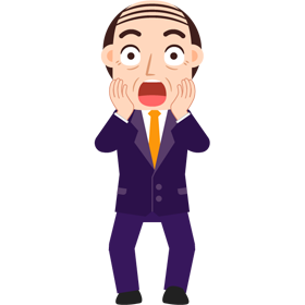 部長/驚くのイラスト
