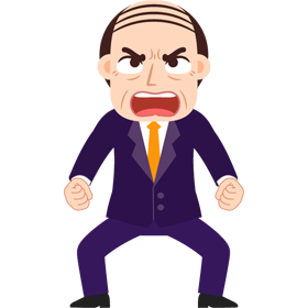 部長/怒鳴るのイラスト