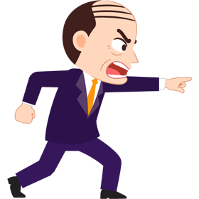 部長/叱責する2のイラスト