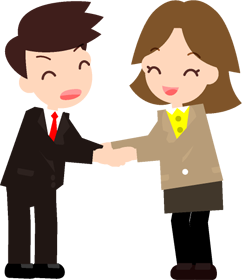 握手をするビジネスマンのイラスト