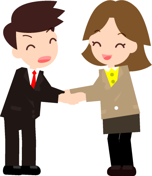 握手をするビジネスマンのイラスト