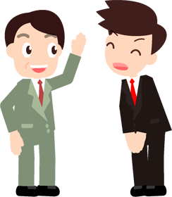 上司に挨拶をするイラスト
