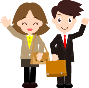 営業に行ってきます！イラスト