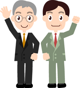 優しい社長と上司のイラスト