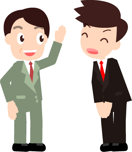 上司に挨拶をするイラスト