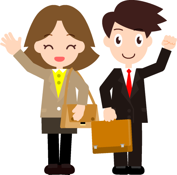 営業に行ってきます!イラスト